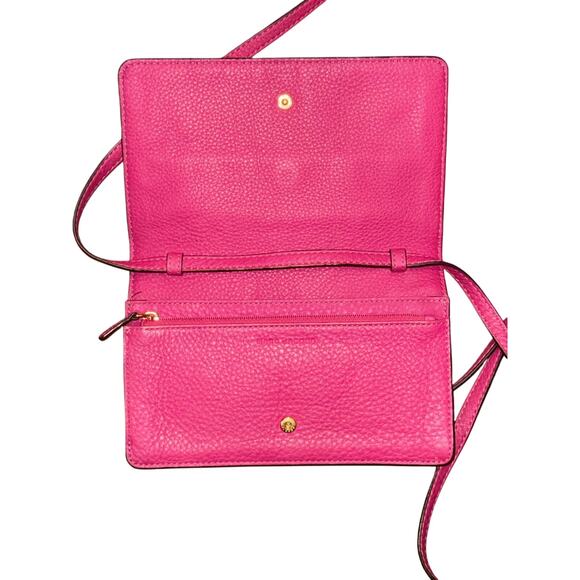 Marc Jacobs Empire City Leather Crossbody Wallet Bag Pink Gold Hardware Designer - Picture 11 of 16